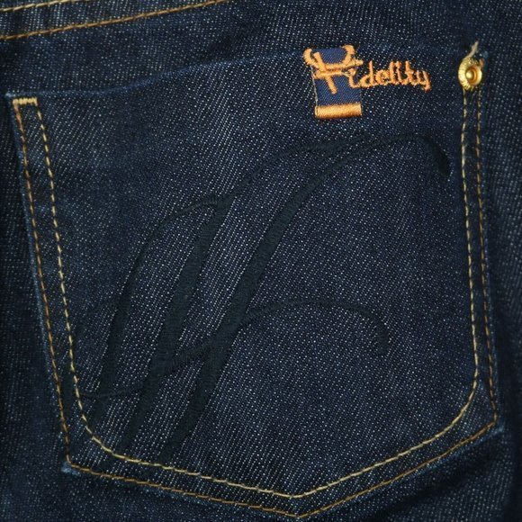 Fidelity Lotus Boot Flare Jeans Low Waist Stretch Dark 27 34 - Picture 12 of 12